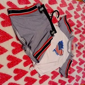 4th of July matching set size small (4)